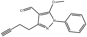 3-(BUT-3-YNYL)-5-METHOXY-1-PHENYL-1H-PYRAZOLE-4-CARBALDEHYDE Struktur