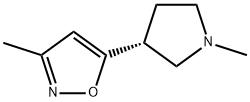 Isoxazole, 3-methyl-5-[(3R)-1-methyl-3-pyrrolidinyl]- (9CI) Structure