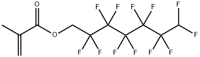 メタクリル酸2,2,3,3,4,4,5,5,6,6,7,7-ドデカフルオロヘプチル 化学構造式