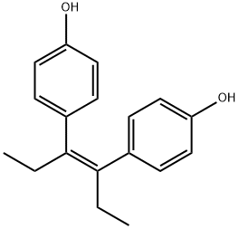 4,4'-[(Z)-1,2-ジエチル-1,2-エテンジイル]ビスフェノール 化学構造式