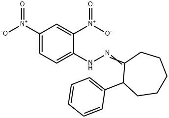 2-フェニルシクロヘプタノン2,4-ジニトロフェニルヒドラゾン 化学構造式