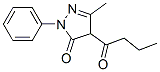 4-Butyryl-3-methyl-1-phenyl-2-pyrazolin-5-one Struktur