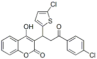 3-[3-(4-chlorophenyl)-1-(5-chloro-2-thienyl)-3-oxopropyl]-4-hydroxy-2-benzopyrone 结构式
