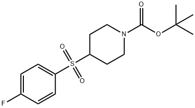 4-(4-FLUORO-BENZENESULFONYL)-PIPERIDINE-1-CARBOXYLIC ACID TERT-BUTYL ESTER Struktur