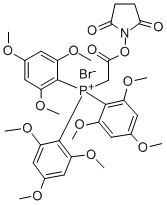 N-琥珀酰亚胺基[三(2,4,6-三甲氧苯基)磷基]溴乙酸酯,226409-58-1,结构式