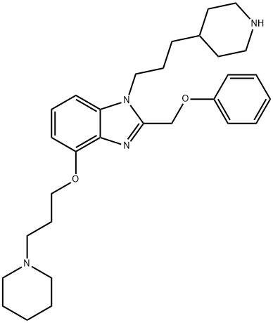 2-(Phenoxymethyl)-4-[3-(1-piperidinyl)propoxy]-1-[3-(4-piperidinyl)propyl]- Struktur