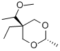 5β-Ethyl-5α-(1-methoxyethyl)-2β-methyl-1,3-dioxane Structure