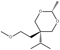 5β-Isopropyl-5α-(2-methoxyethyl)-2β-methyl-1,3-dioxane Structure