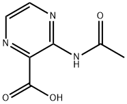 2-Pyrazinecarboxylic  acid,  3-(acetylamino)- Struktur