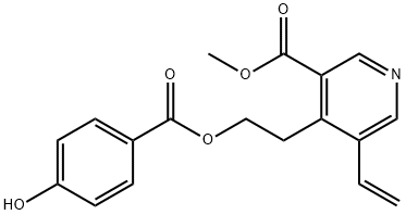 5-Vinyl-4-[2-[(4-hydroxybenzoyl)oxy]ethyl]-3-pyridinecarboxylic acid methyl ester Structure