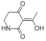 2,4-Piperidinedione, 3-(1-hydroxyethylidene)- (9CI) 化学構造式