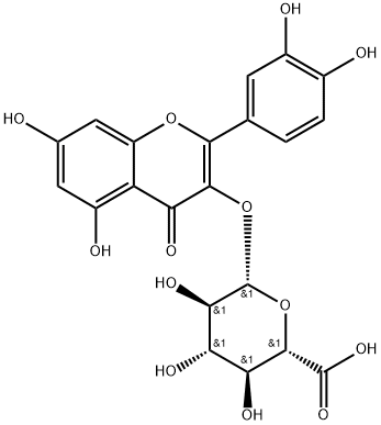 槲皮素3-O-葡萄糖酸苷 结构式