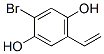 1,4-Benzenediol, 2-bromo-5-ethenyl- (9CI) 化学構造式