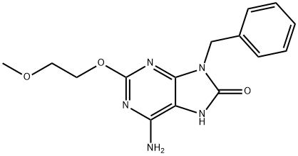 6-氨基-7,9-二氢-2-(2-甲氧基乙氧基)-9-(苯甲基)-8H-嘌呤-8-酮, 226907-52-4, 结构式