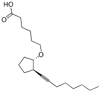 6-[[(1S)-2β-(1-オクチニル)シクロペンタン-1α-イル]オキシ]ヘキサン酸 化学構造式