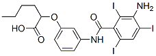 2-[3-[(3-amino-2,4,6-triiodo-benzoyl)amino]phenoxy]hexanoic acid 结构式