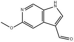 5-メトキシ-1H-ピロロ[2,3-c]ピリジン-3-カルバルデヒド 化学構造式