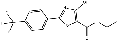 4-ヒドロキシ-2-[4-(トリフルオロメチル)フェニル]-1,3-チアゾール-5-カルボン酸エチル 化学構造式