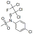 N-(4-クロロフェニル)-N-[(1,1,2,2-テトラクロロ-2-フルオロエチル)チオ]メタンスルホンアミド 化学構造式