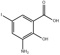 3-アミノ-5-ヨードサリチル酸 化学構造式