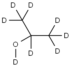 (2H8)-2-プロパノール 化学構造式