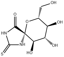 (2R,3S,4S,5R,6S)-3,4,6-TRIHYDROXY-2-HYDROXYMETHYL-7,9-DIAZA-1-OXA-SPIRO[4,5]DECANE-10-ONE-8-THIONE Struktur