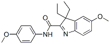 3,3-Diethyl-5-methoxy-N-(p-methoxyphenyl)-3H-indole-2-carboxamide 结构式
