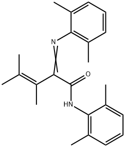 3,4-ジメチル-N-(2,6-ジメチルフェニル)-2-(2,6-キシリルイミノ)-3-ペンテンアミド 化学構造式