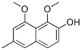 1,8-Dimethoxy-6-methyl-2-naphthalenol Struktur