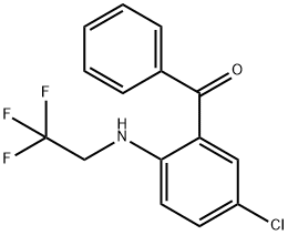 5-chloro-2-[(2,2,2-trifluoroethyl)amino]benzophenone , 22753-80-6, 结构式