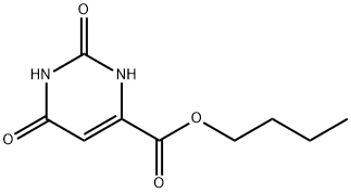 2,6-ジオキソ-1,2,3,6-テトラヒドロ-4-ピリミジンカルボン酸ブチル 化学構造式