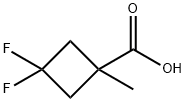 Cyclobutanecarboxylic acid, 3,3-difluoro-1-methyl- (9CI) Struktur