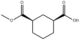 (1R,3S)-1,3-Cyclohexanedicarboxylic acid, monomethyl ester Struktur