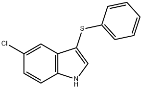 5-氯-3-(苯基硫代)-吲哚,227803-35-2,结构式