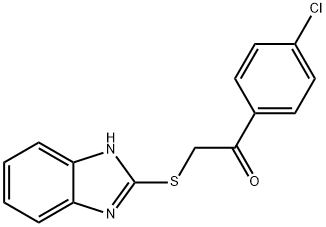 2-(1H-1,3-benzimidazol-2-ylsulfanyl)-1-(4-chlorophenyl)-1-ethanone 结构式