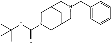 7-苄基-3,7-二氮杂二环[3.3.1]壬烷-3-甲酸叔丁酯 结构式