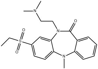 10-[2-(Dimethylamino)ethyl]-8-(ethylsulfonyl)-5,10-dihydro-5-methyl-11H-dibenzo[b,e][1,4]diazepin-11-one,22797-20-2,结构式