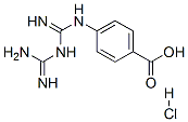 4-{[{[AMINO(IMINO)METHYL]AMINO}(IMINO)METHYL]AMINO}BENZOIC ACID HYDROCHLORIDE 化学構造式