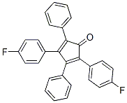 2,4-Bis(4-fluorophenyl)-3,5-diphenyl-2,4-cyclopentadien-1-one Struktur