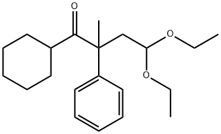 1-Butanone, 1-cyclohexyl-4,4-diethoxy-2-Methyl-2-phenyl- Struktur