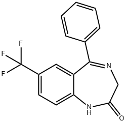 2H-1,4-BENZODIAZEPIN-2-ONE, 1,3-DIHYDRO-5-PHENYL-7-(TRIFLUOROMETHYL)- Structure