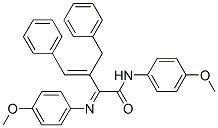 3-Benzyl-2-[(p-methoxyphenyl)imino]-4-phenyl-N-(4-methoxyphenyl)-3-butenamide 结构式