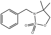 1,2,3-Oxathiazolidine, 4,4-dimethyl-3-(phenylmethyl)-, 2,2-dioxide 化学構造式