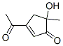 2-Cyclopenten-1-one, 3-acetyl-5-hydroxy-5-methyl- (9CI) Struktur