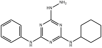 N2-cyclohexyl-6-hydrazinyl-N4-phenyl-1,3,5-triazine-2,4-diaMine Structure