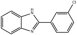 2-(3-クロロフェニル)-1H-ベンゾイミダゾール 化学構造式