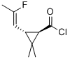 Cyclopropanecarbonyl chloride, 3-[(1Z)-2-fluoro-1-propenyl]-2,2-dimethyl-, (1R,3R)- (9CI) Struktur