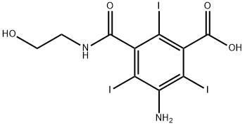 5-氨基-N-(2-羟基乙基)-2,4,6-三碘间甲酰苯甲酸, 22871-58-5, 结构式