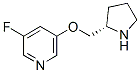 Pyridine, 3-fluoro-5-[(2S)-2-pyrrolidinylmethoxy]- (9CI) Structure