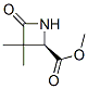 2-Azetidinecarboxylicacid,3,3-dimethyl-4-oxo-,methylester,(2R)-(9CI) Structure
